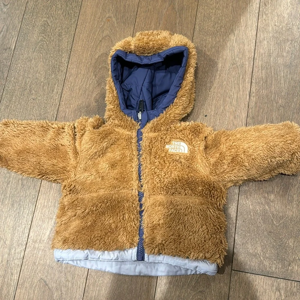 The North Face Baby Reversible Mount Chimbo Full Zip Hooded Periwinkle 3-6 month